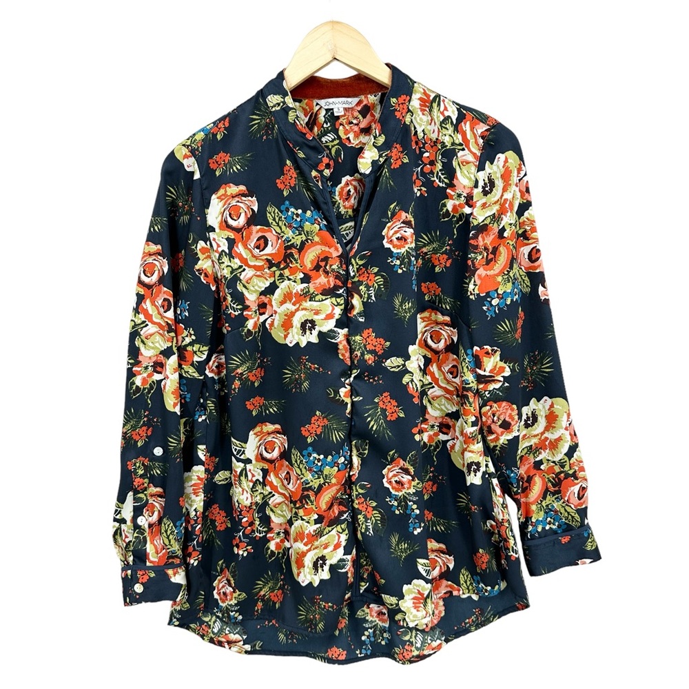 JOHN MARK Tunic Top Santa Fe Floral Blouse